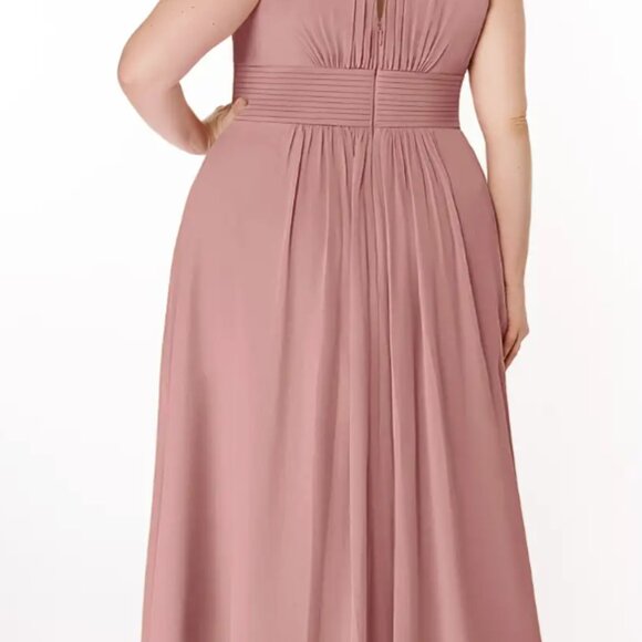 azazie | bonnie bridesmaid wedding dress | dusty rose size 22 - Picture 2 of 3